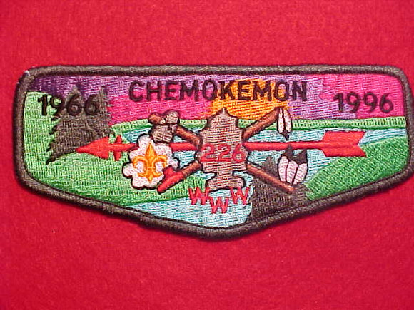 226 S38 CHEMOKEMON, 1966-1996, 30TH, GREEN BDR.