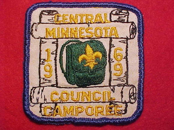 1969 ACTIVITY PATCH, CENETRAL MINNESOTA COUNCIL CAMPOREE, USED