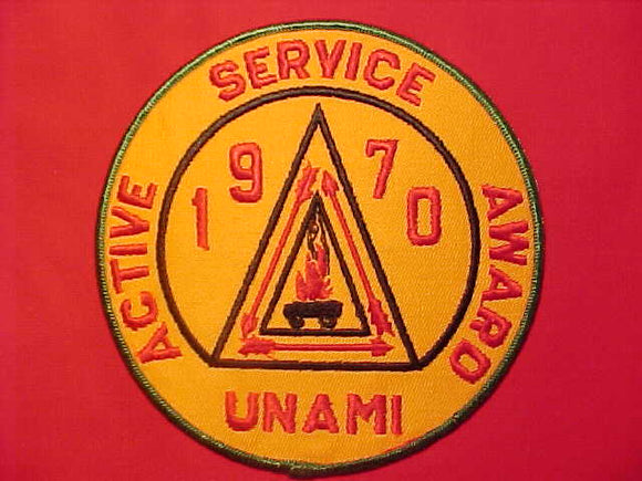 1 J2 UNAMI JACKET PATCH, 1970 SERVICE AWARD