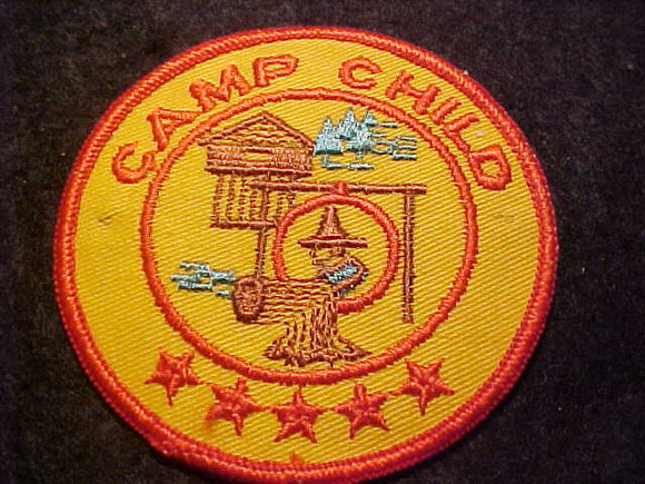 CHILD CAMP PATCH, OLD COLONY COUNCIL, 5 STARS, USED