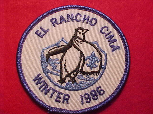 EL RANCHO CIMA CAMP PATCH, 1986 WINTER