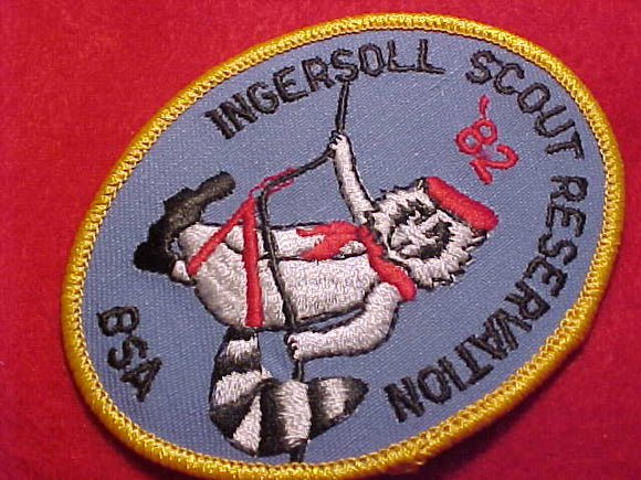 INGERSOLL  SCOUT RESV. PATCH, 1982