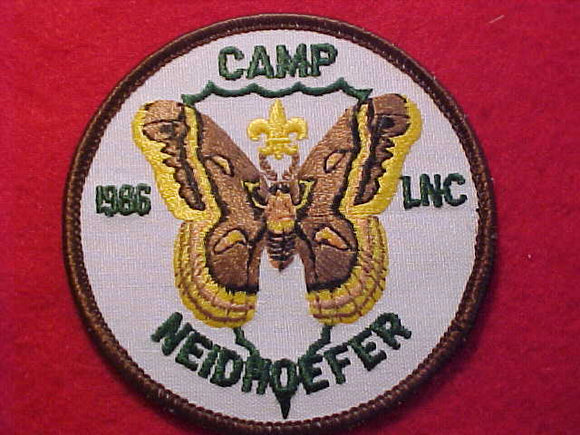 NEIDHOEFER CAMP PATCH, LNC, 1986