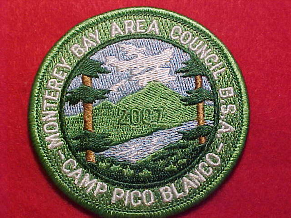 PICO BLANCO CAMP PATCH, 2007, MONTEREY BAY AREA COUNCIL