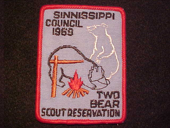 TWO BEAR SCOUT RESV. PATCH, 1969, SINNISSIPPI COUNCIL