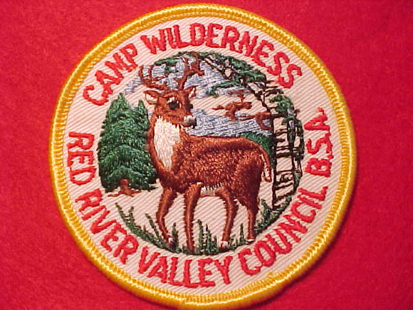 WILDERNESS CAMP PATCH, RED RIVER VALLEY COUNCIL, 1960'S