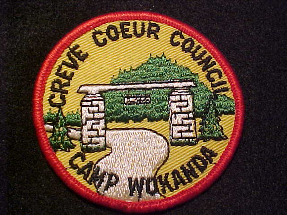 WOKANDA CAMP PATCH, CREVE COUER COUNCIL, 1960'S