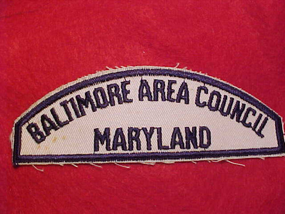 BALTIIMORE AREA COUNCIL/MARYLAND BLUE/WHITE STRIP, UNWASHED - SMALL STAINS