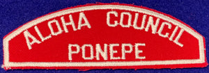 ALOHA COUNCIL | "PONEPE" [MISSPELLING OF PONAPE AS "PONEPE"]