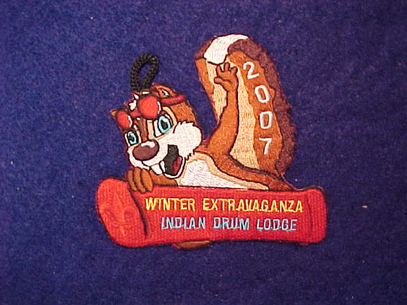 152 eX2007-3 INDIAN DRUM, 2007 WINTER EXTRAVAGANZA, ROCKY THE SQUIRREL