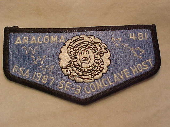 481 S12B ARACOMA, 1987 SE-3 CONCLAVE HOST