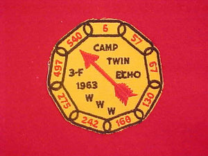 1963 AREA 3F CONCLAVE PATCH, CAMP TWIN ECHO