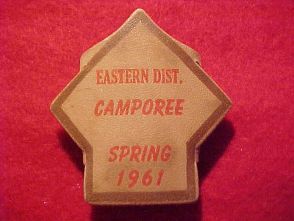 1961 EASTERN DISTRICT N/C SLIDE, SPRING CAMPOREE, LEATHER