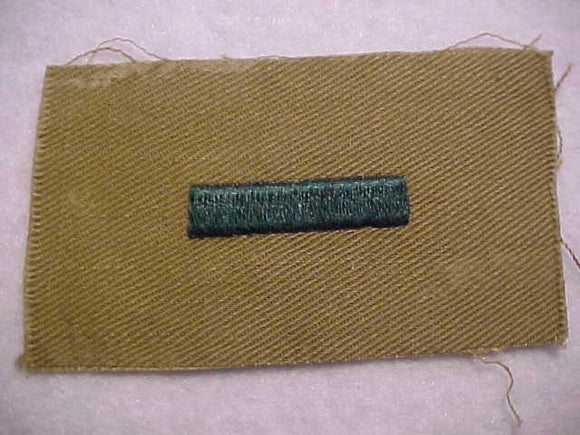 ASSISTANT PARTOL LEADER, TAN FULL SQUARE, 1934-42, EMBROIDERED, 82X46MM, MINT