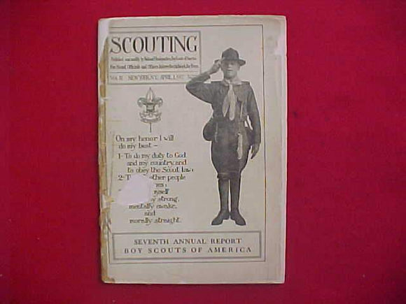 1916 BSA SEVENTH ANNUAL REPORT, SCOUTING MAGAZINE APRIL 1 1917.