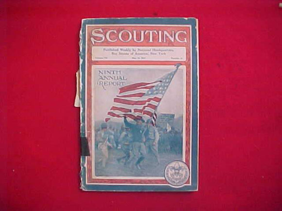 1918 BSA NINTH ANNUAL REPORT, SCOUTING MAGAZINE MAY 15 1919.