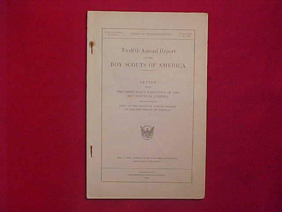 1921 BSA TWELFTH ANNUAL REPORT