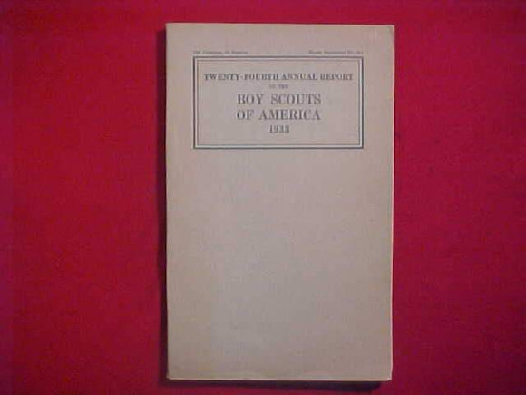 1933 BSA TWENTY-FOURTH ANNUAL REPORT