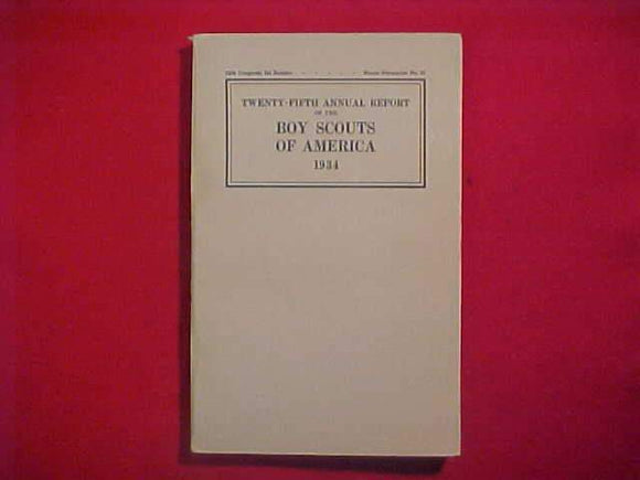 1934 BSA TWENTY-FIFTH ANNUAL REPORT