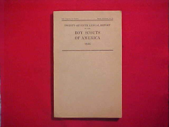 1936 BSA TWENTY-SEVENTH ANNUAL REPORT
