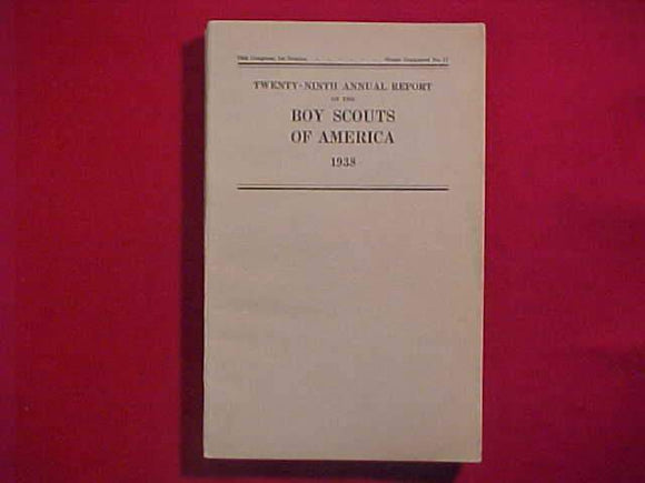 1938 BSA TWENTY-NINTH ANNUAL REPORT