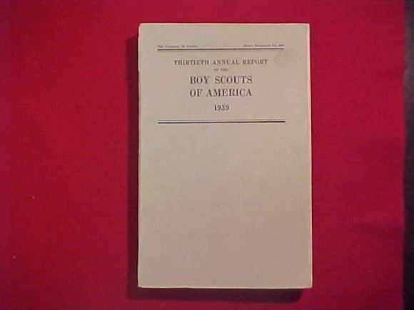 1939 BSA THIRTIETH ANNUAL REPORT