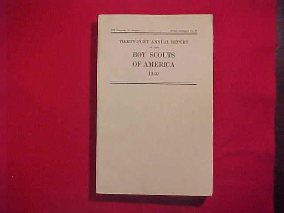 1940 BSA THIRTY-FIRST ANNUAL REPORT