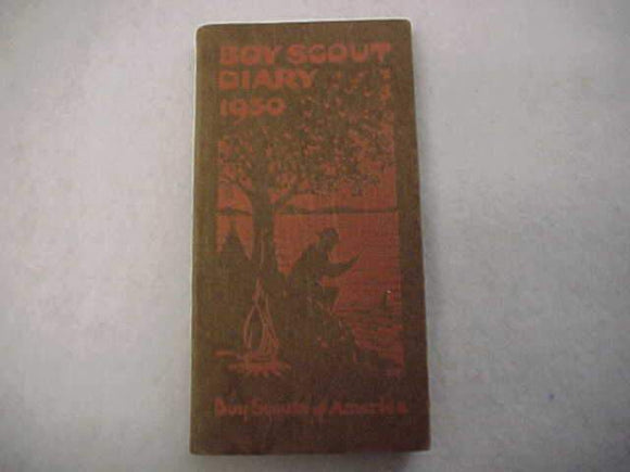 1930 BSA DIARY, VERY GOOD COND., ORIG. OWNER WAS SCOUT FROM BLOOMFIELD HILLS, MI