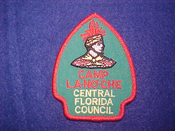 LA-NO-CHE, CENTRAL FLORIDA COUNCIL, PLASTIC BACK