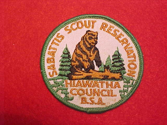 SABATTIS SCOUT RESERVATION, HIAWATHA COUNCIL, 1960'S, USED