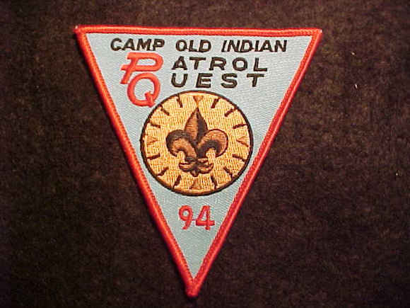 OLD INDIAN CAMP PATCH, 1994, PATROL QUEST
