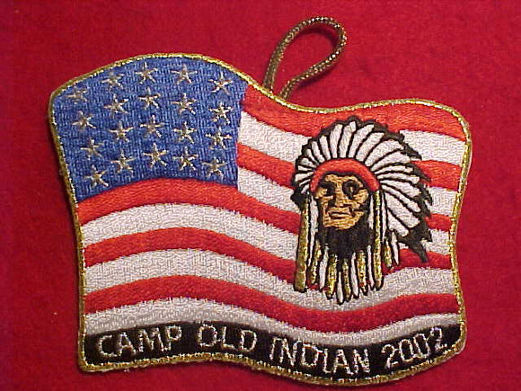 OLD INDIAN CAMP PATCH, 2002, FUNDRAISER, GMY BDR.
