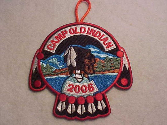 OLD INDIAN CAMP PATCH, 2006, RED BDR.