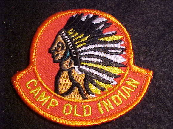 OLD INDIAN CAMP PATCH, 1990'S, ROLLED BDR.
