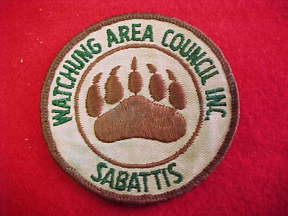 sabattis, watchung area council, 1960's, used