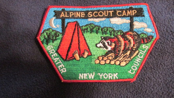 Alpine Scout Camp, Greater New York Councils, 1960's issue, 3.75x6