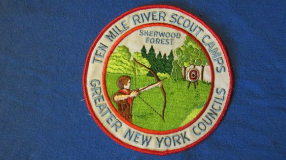 Ten Mile River Scout Camps, Sherwood Forest, 6 round, Greater New York Councils, 1960's issue