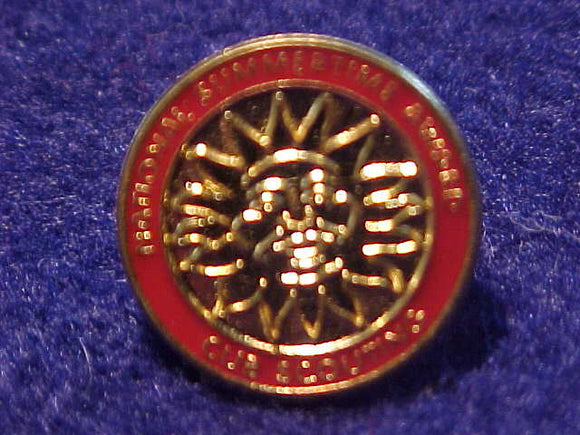 CUB SCOUT PIN, NATIONAL SUMMERTIME AWARD, RED/GOLD