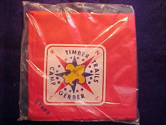 GERBER CAMP N/C, STAFF, 1971, TIMBER TRAILS C.