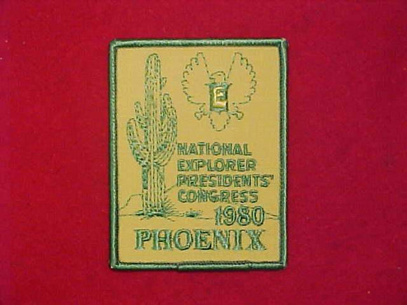NATIONAL EXPLORER PATCH, PRESIDENTS' CONGRESS 1980 PHOENIX