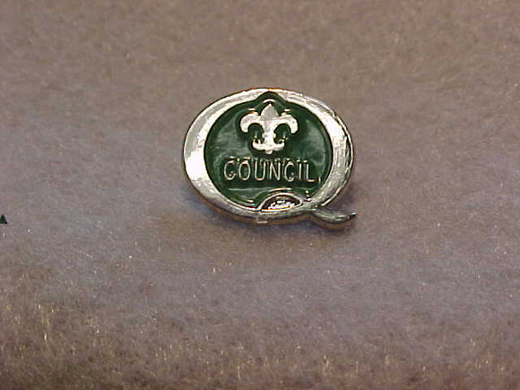 1997 QUALITY COUNCIL PIN, GREEN/SILVER