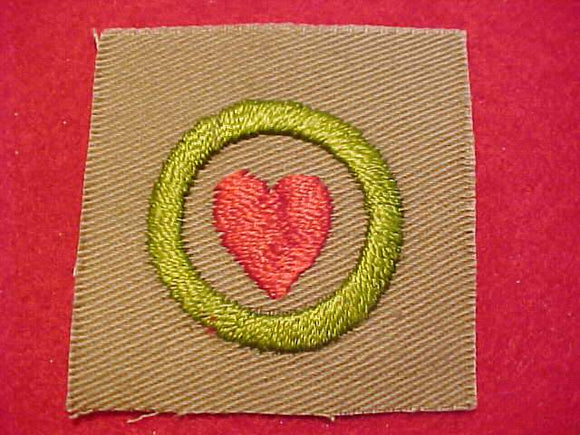 PERSONAL HEALTH FULL SQUARE MERIT BADGE, 1911-33, APPROX 52X52MM, MINT