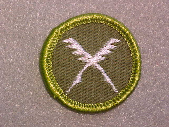 BUSINESS, ROLLED EDGE TWILL BACKGROUND MERIT BADGE