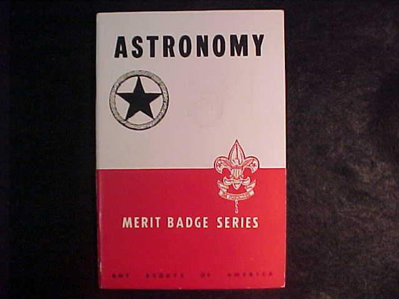 ASTROMOMY MERIT BADGE BOOK, TYPE 5B COVER, COPYRIGHT 1944, SEPT. 1948 PRINTING, EXCELLENT COND.