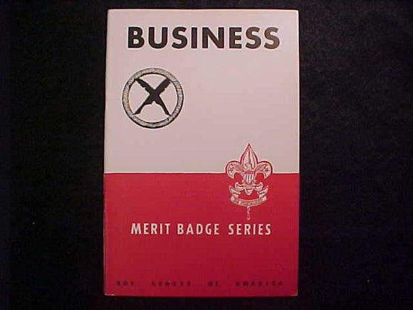 BUSINESS MERIT BADGE BOOK, TYPE 5B COVER, COPYRIGHT 1942, SEPT. 1948  PRINTING, EXCELLENT COND.