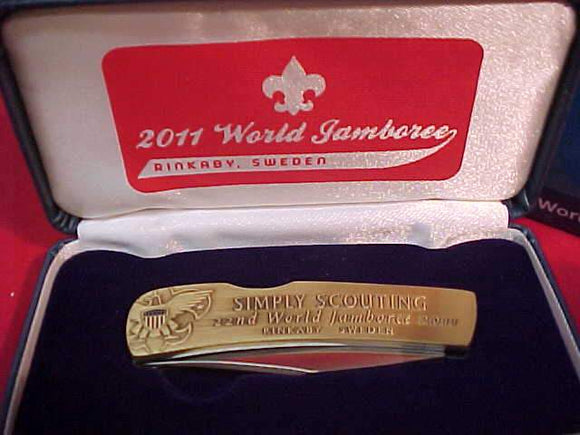 BSA CONTIGENT KNIFE, 2011 WORLD SCOUT JAMBOREE, MINTED BY NORTHWEST TERRITORIAL MINT, IN ORIG. BOX