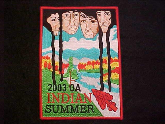 OA JACKET PATCH, 2003 INDIAN SUMMER