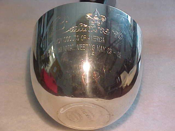 1990 NATIONAL BICENTENNIAL MEETIING CUP, PEWTER, SOME SCRATCHES