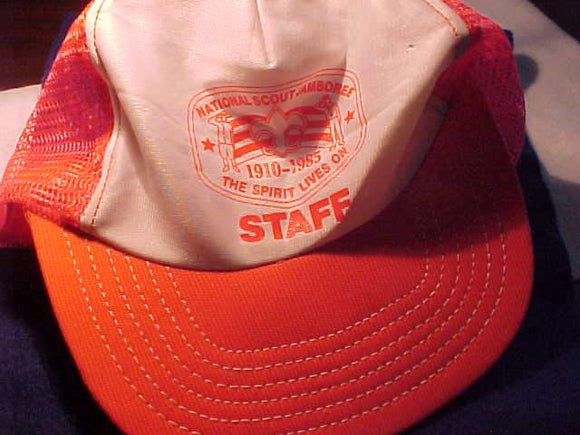 1981 NJ CAP, STAFF, NEON ORANGE & WHITE, USED