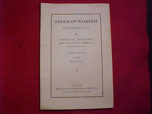 1937 NJ BULLETIN, "ORDER OF WORSHIP FOR PROTESTANT SERVICES"